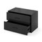 Black 2-Drawer Storage Cabinet for Bedroom Office Closet Stackable Organizer with Handle